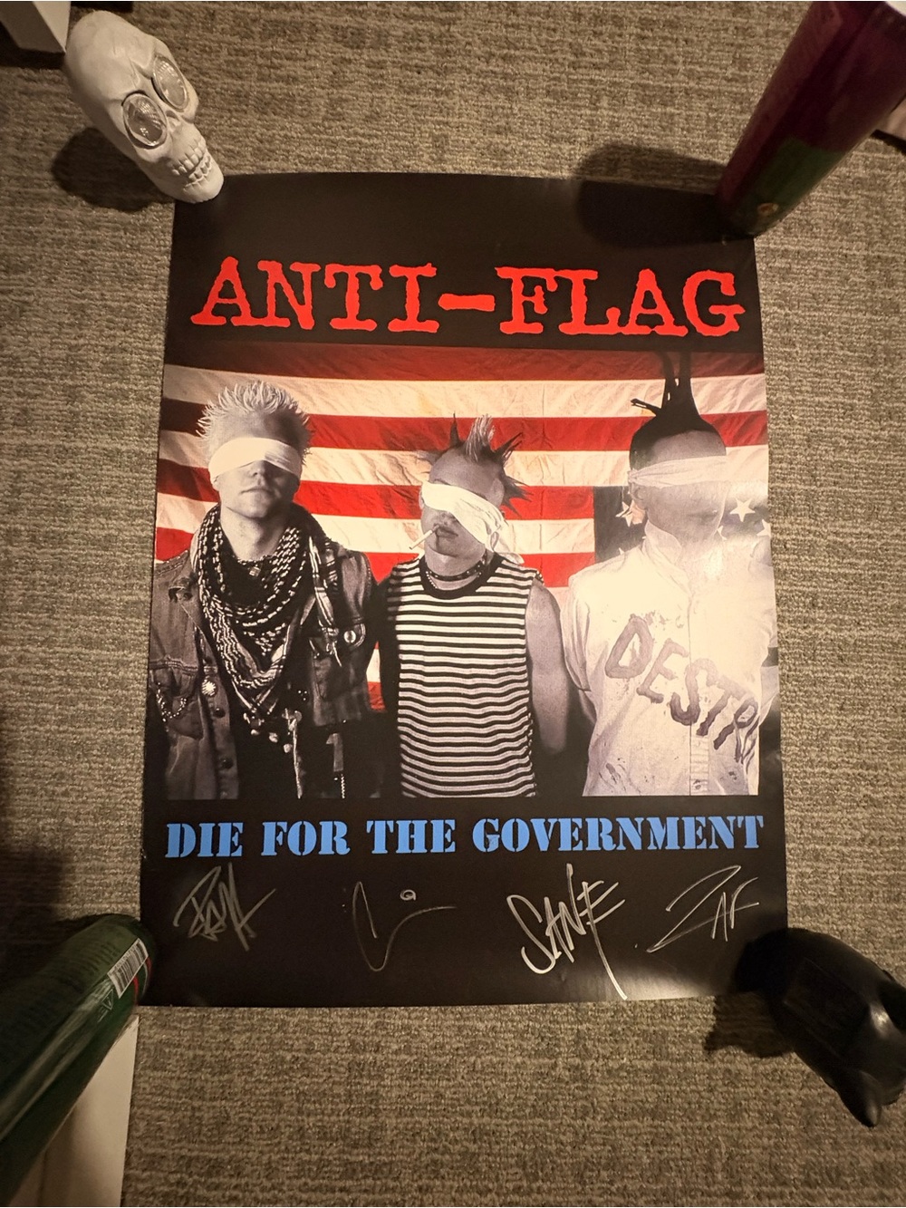 Vintage Anti Flag Poster die for your government